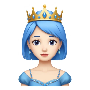 blue haired old princess sticker