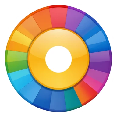 vibrant color wheel sticker