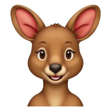 kangaroo with red earrings sticker