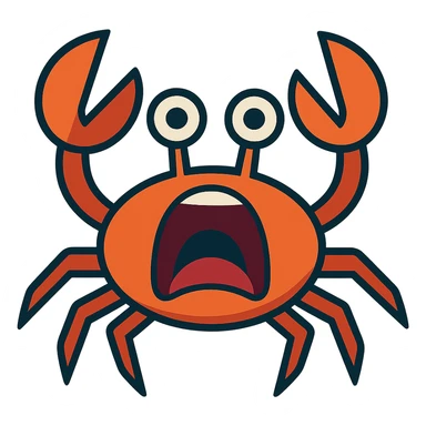 screaming crab sticker