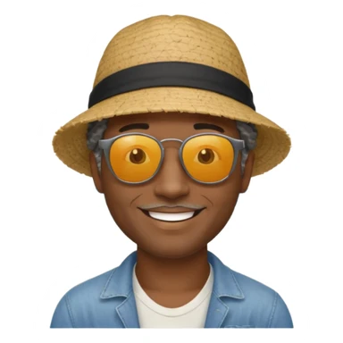 Black man salt n pepper hair smiling with blonde in love on beach make his hair black sticker