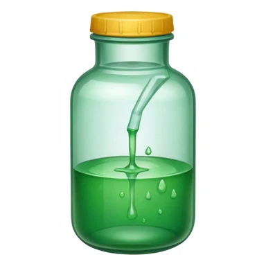 leaking from a chemical jar on the side and leaking some chemical    sticker