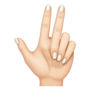 A hand with the ring finger down sticker