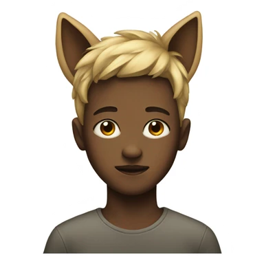 boy with animal ears artwork sticker