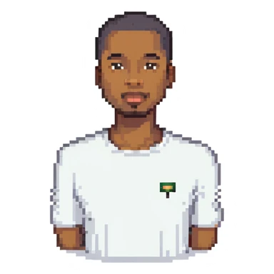Black man with short hair sticker