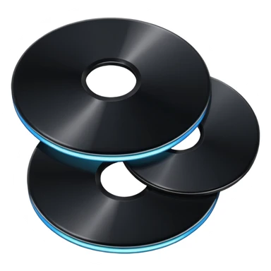 two black computer disk sticker