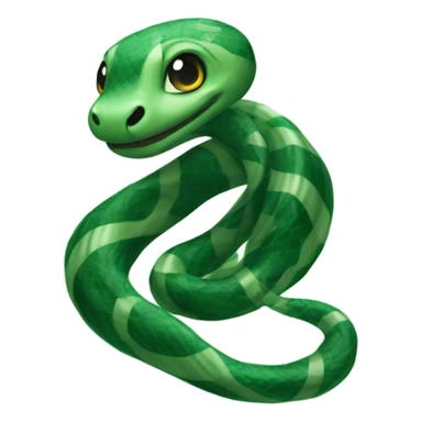 cute baby snake wearing Slytherin scarf sticker