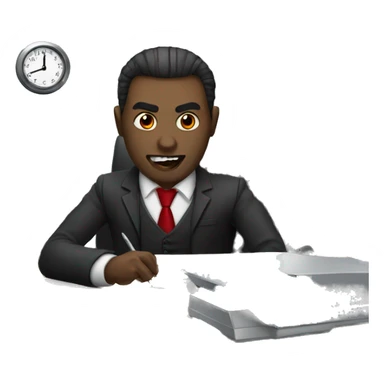 vampire working in an office sticker