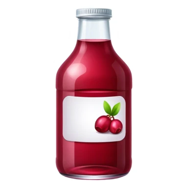 Bottle cranberry juice sticker
