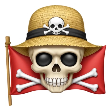 Can u create a emoji thats the straw hats flag of one piece in style of anime sticker