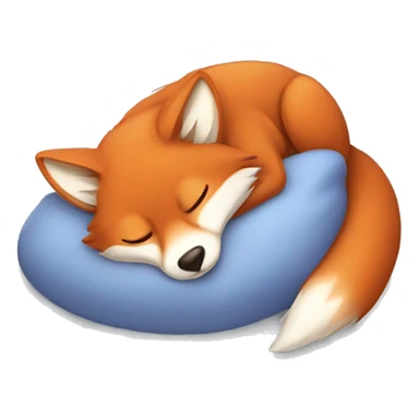 sleeping fox sticker
