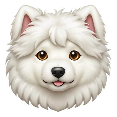 perro blanco peludo  sticker
