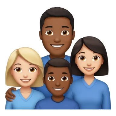 Black man with   with two women one black one Chinese  sticker