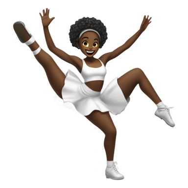 black girl on a drill dance team sticker