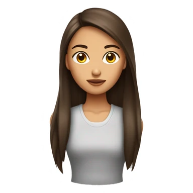 Un fille brune un grain beauté sur la joue droite avec des grosses joues des yeux marronsclair sticker