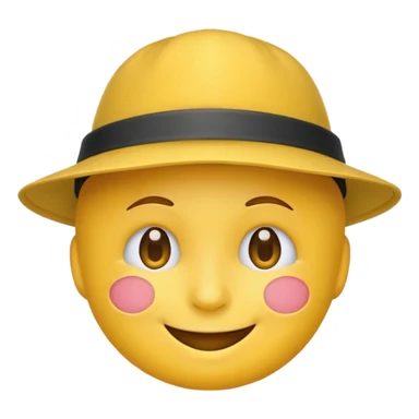 Şapkalı gülen yüzlü emoji sticker