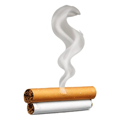 Rolled cigarette with smoke coming out sticker