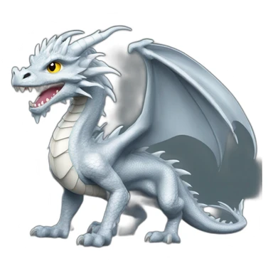 Dragon silver sticker