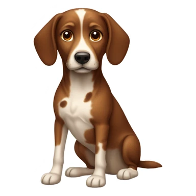brown dog with dark brown spots sticker