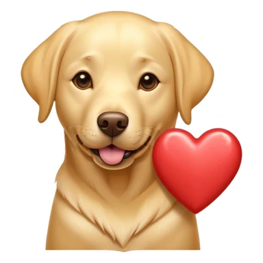 Labrador with love hearts  sticker