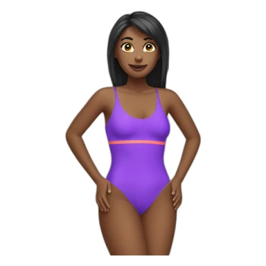 women swim suit sticker