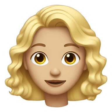 Blonde girl with waves sticker