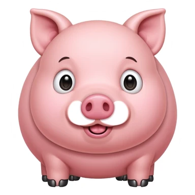 Cute pink pig sticker