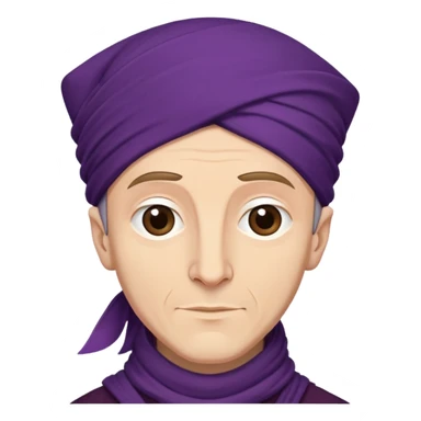 Quirinus Quirrell young man from harry potter with big Head scarf sticker