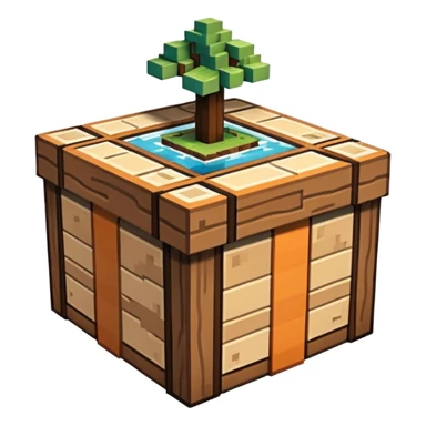 Minecraft crafting table sticker