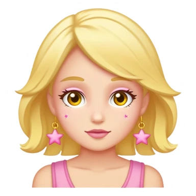 Fionka pink and small yellow stars sticker