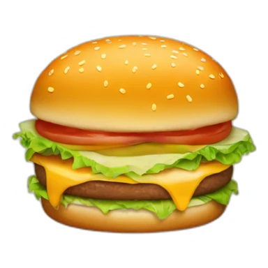 burger with a sad face sticker
