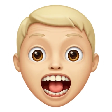 mouth wide open human sticker