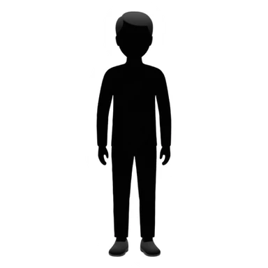 Minimalistic flat vector icon, iOS style, thin black outline on white background. Person silhouette. Black, completely monochrome, matte.  sticker