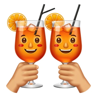 two pirate hands cheering with aperol cocktails sticker