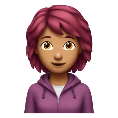 Dora with meroon colour hair sticker