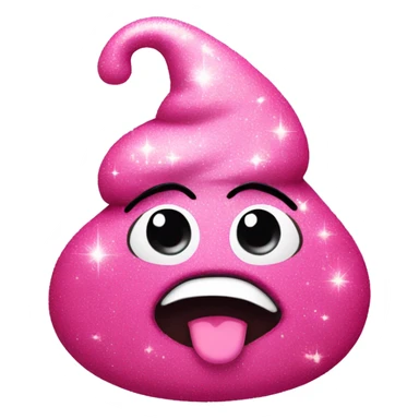 A pink poop sparkle sticker