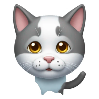 Un gato con un corazón congelado  sticker