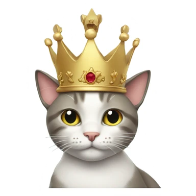 Cat with a crown sticker