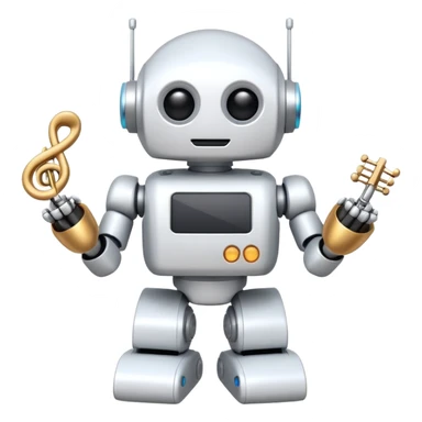 robot cartoon simple kid toy white innocent funny gudget chatGPT round adorable musical sticker