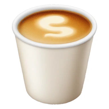 Hot latte without a face  sticker