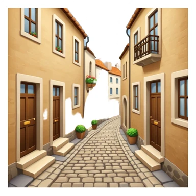 cozy narrow street sticker