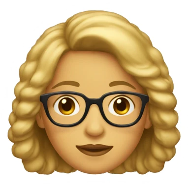 mujer con lentes, pelo corto  sticker