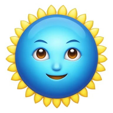blue sun sticker
