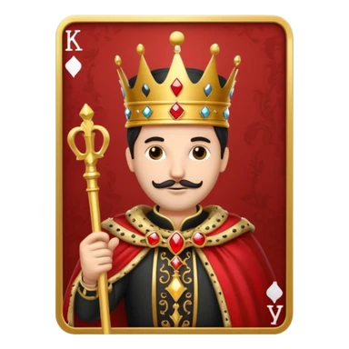 Solitaire card king sticker