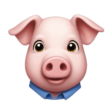 A pig wearing polo shirt and it's a PhD  sticker