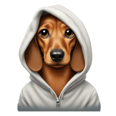 dachshund in hoodie sticker
