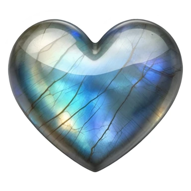 Labradorite crystal heart sticker