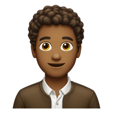 A young man with brown hait sticker