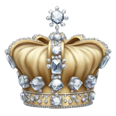 luxurious royal crown with diamonds placed on top sticker