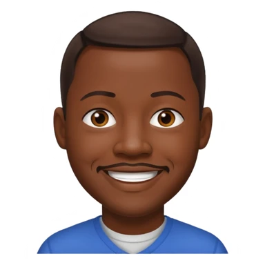 Martin Lawrence with dark brown hair sticker